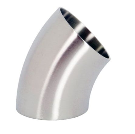 Coude échappement 45° inox polie